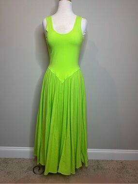 Vintage Moda International Maxi Balletcore Dress Size Medium 80s 100% Cotton